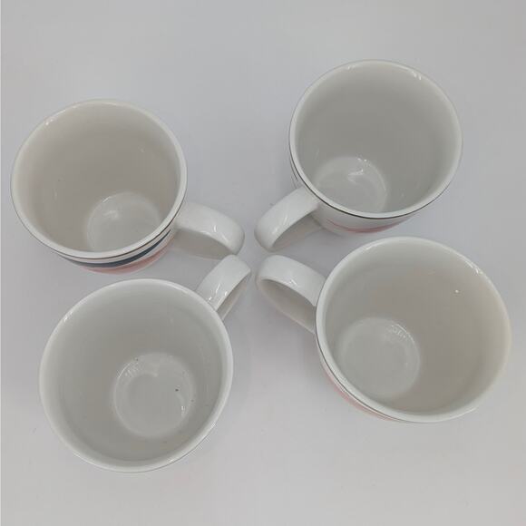 West Elm Ceramic Mug Set Abstract Brushstroke Teal Pink Gold Coffee Tea Cup - Picture 8 of 10